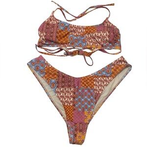Wild Fable patchwork bikini set